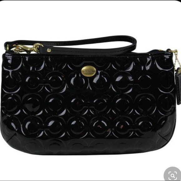 Coach Peyton Embossed Patent Leather Wristlet - Picture 3 of 4